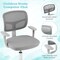 Kids Ergonomic Swivel Mesh Study Desk Chair with Y-Shaped Lumbar Support and Wheels